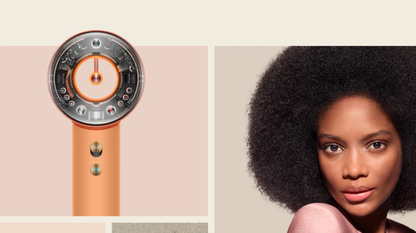 Фен Dyson HD16 Supersonic Nural Straight+Wavy керамический абрикос/топаз - 5