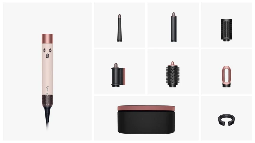Dyson Airwrap id HS08 Straight+Wavy керамикалық қызғылт/қызғылт алтын стайлері - video