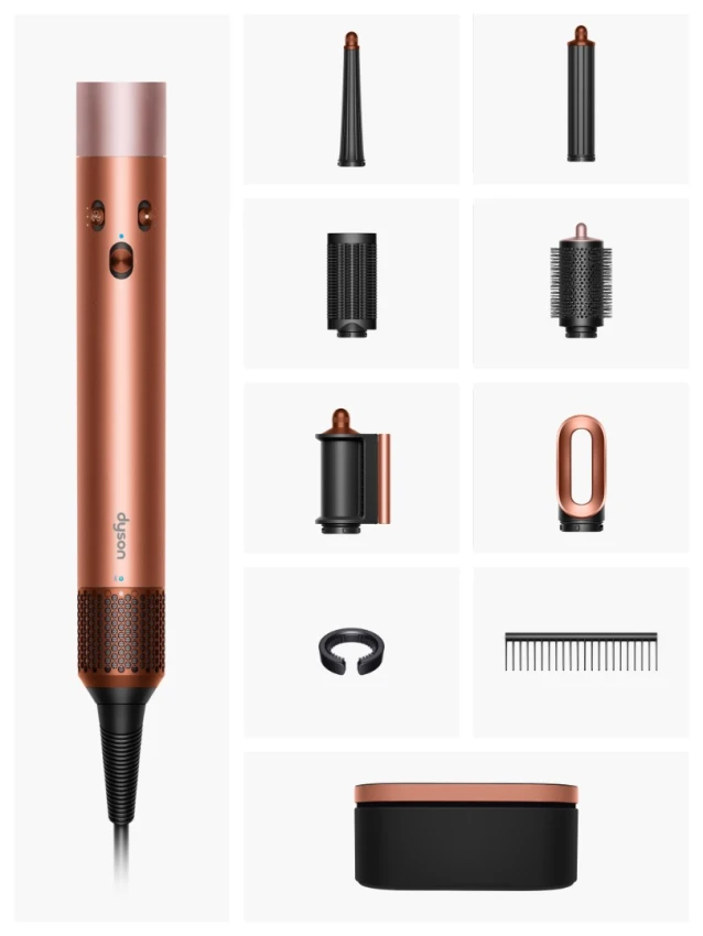 Dyson Airwrap id HS08 Straight+Wavy янтарь түсті жібек/қызғылт шампан стайлері - 2