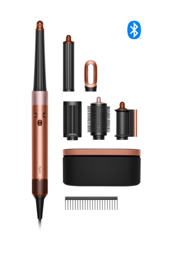 Dyson Airwrap id HS08 Straight+Wavy янтарь түсті жібек/қызғылт шампан стайлері