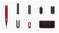 Dyson Airwrap Straight+Wavy HS09 Co-anda 2x барқытты-қызыл/алтын стайлері - video